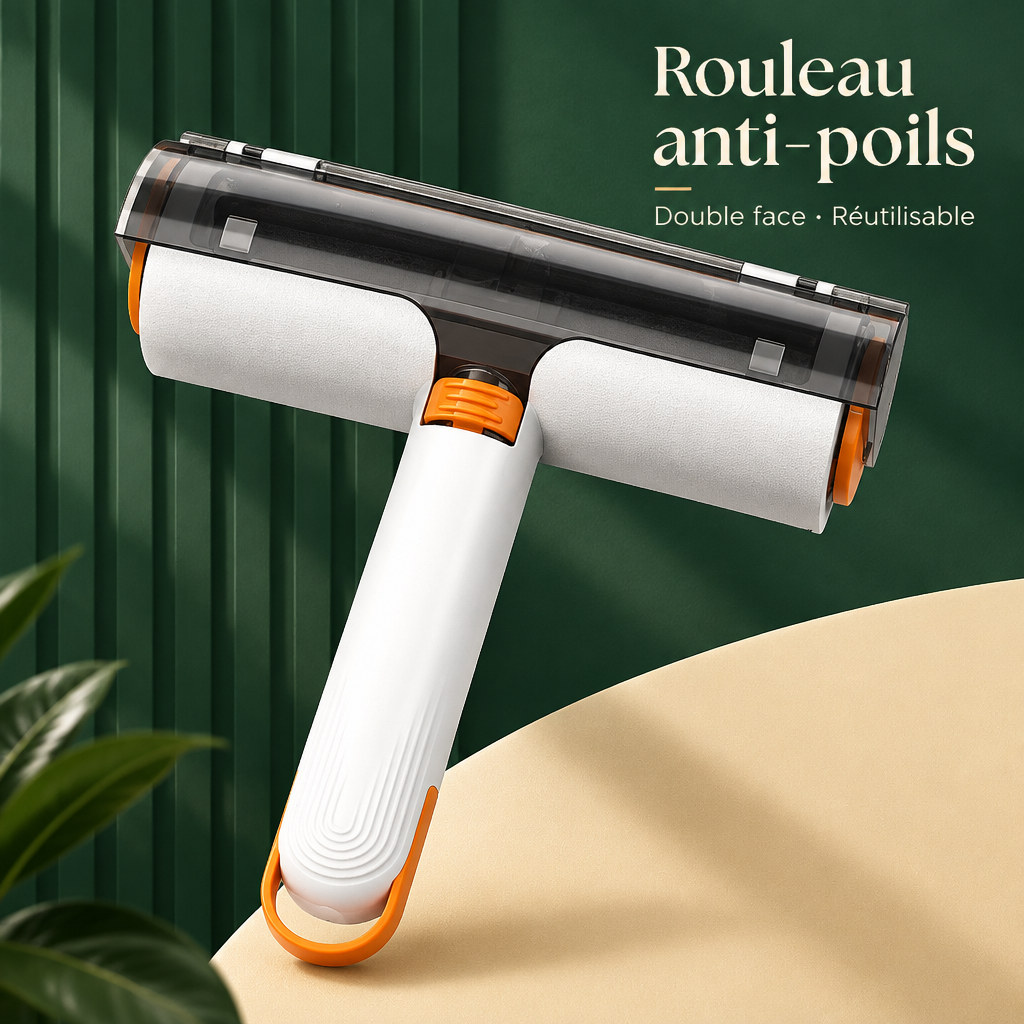 Rouleau anti-poils réutilisable PawZen pour tapis et siège de voiture